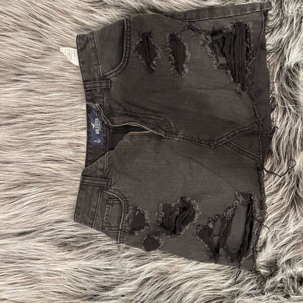 Hollister Black Jean Skirt